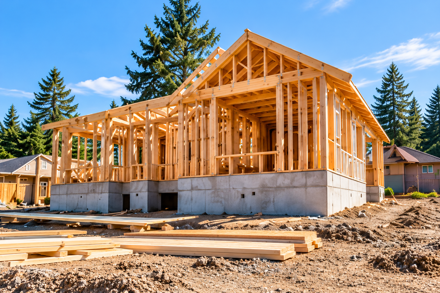 New residential home under construction